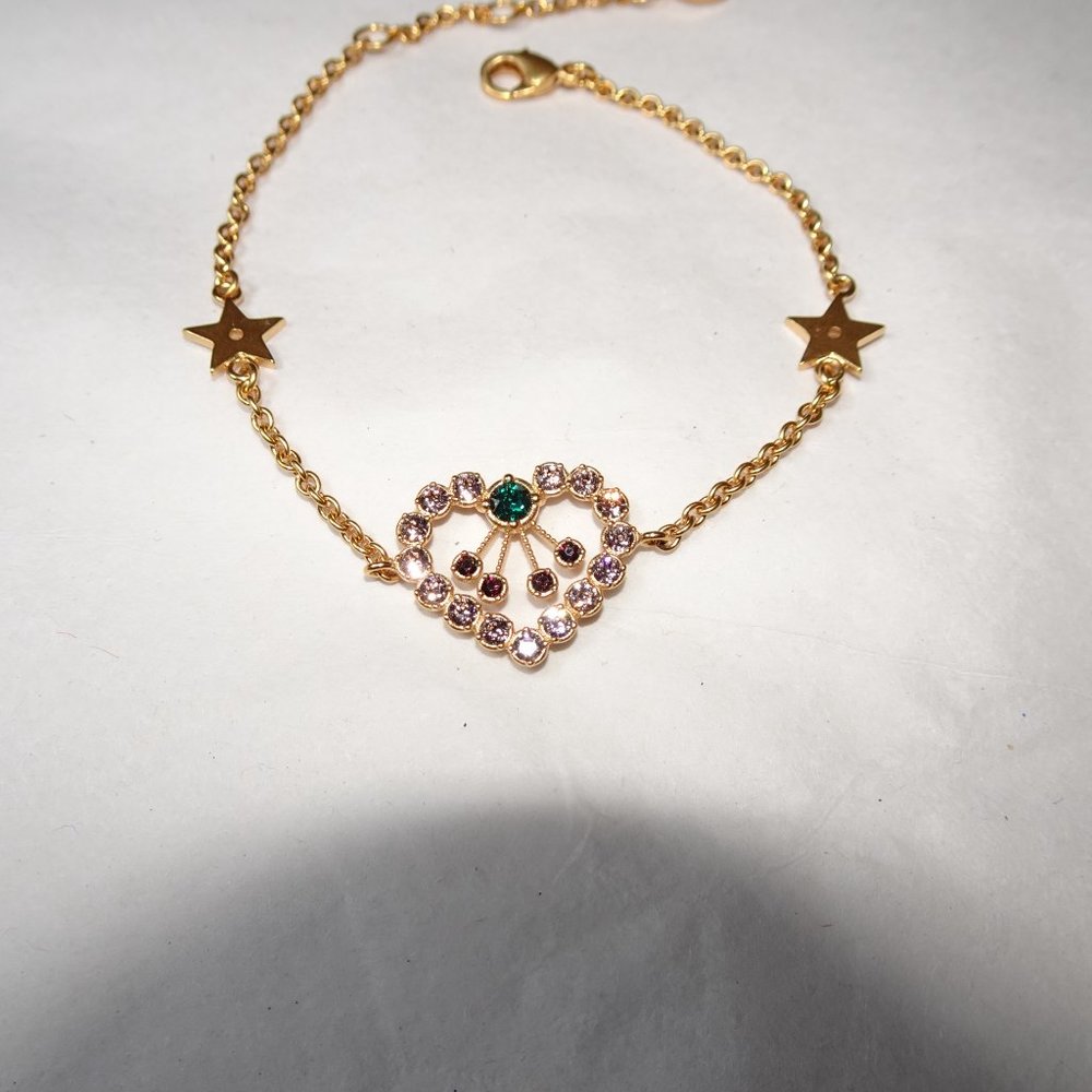 Dior In Heart Lights Bracelet Gold-Finish Metal N Multicolor Crystals - Picture 10 of 14